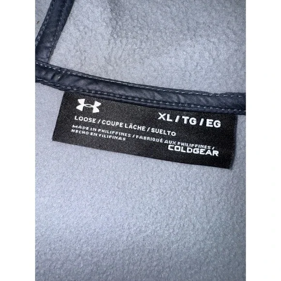 Under Armour G87 Fleece Gray Storm Jacket Full Zip Hoodie Men's XLarge XL - Picture 5 of 6